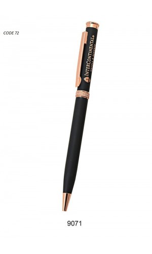 Sp metal ball pen with colour black grrip golden